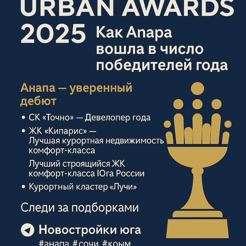 Urban Awards 2025: как Анапа вошла в число победителей года